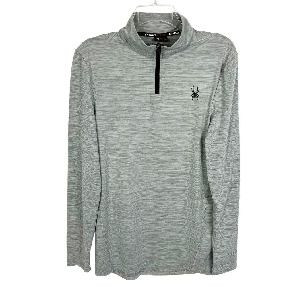 Spyder Active Gray 1/4 Zip High Neck Long Sleeve Pullover Men’s Small